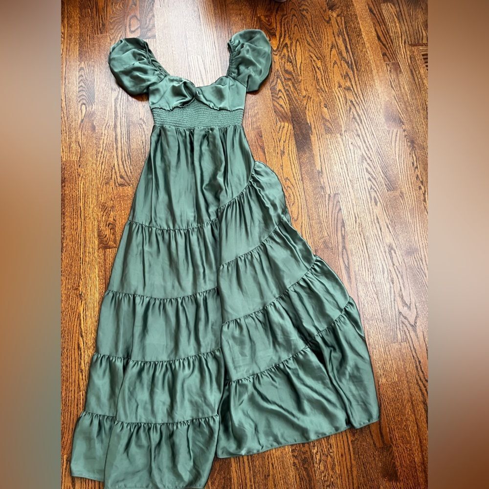 Sundrenched Silky Maxi Dress by Free People Medium - Picture 2 of 5